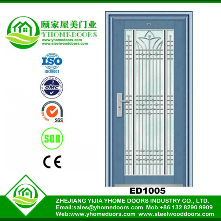 steel house door,strong packing lustrous surface wrought iron door ,stainless steel slide security door