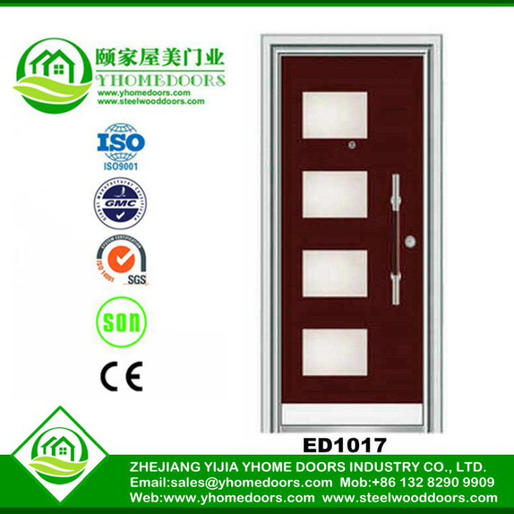 euroline steel doors,WPC PVC toilet bedroom bathroom door with glass design ,soundproofdoor