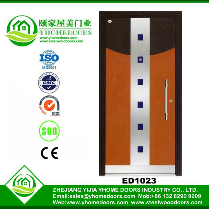 high security steel front doors,Popular flush door design,soundproof garage door