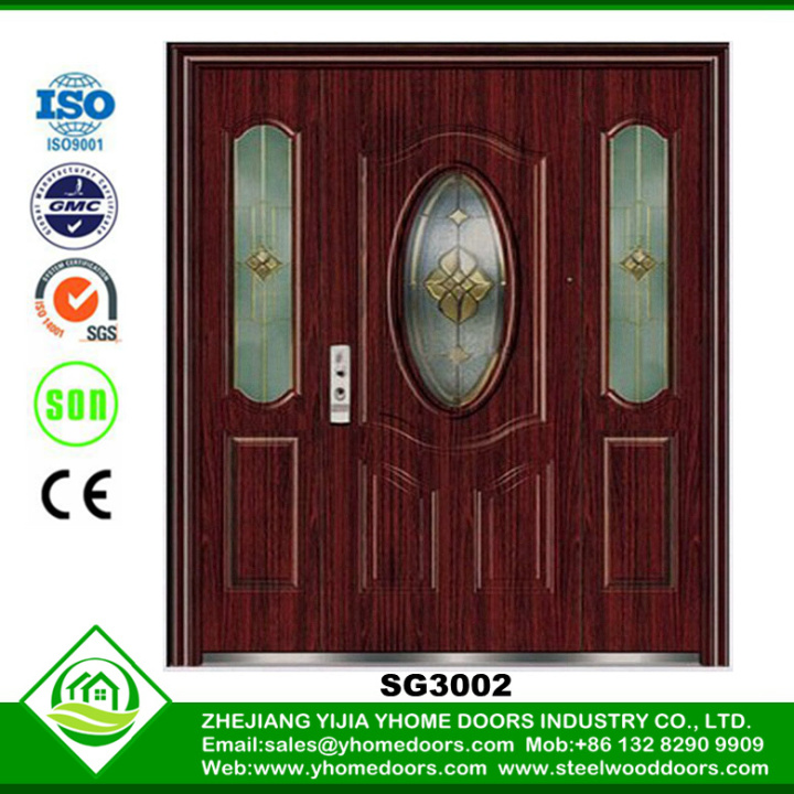 jeld wen exterior steel doors,top quality steel door ,stainless steel double door design